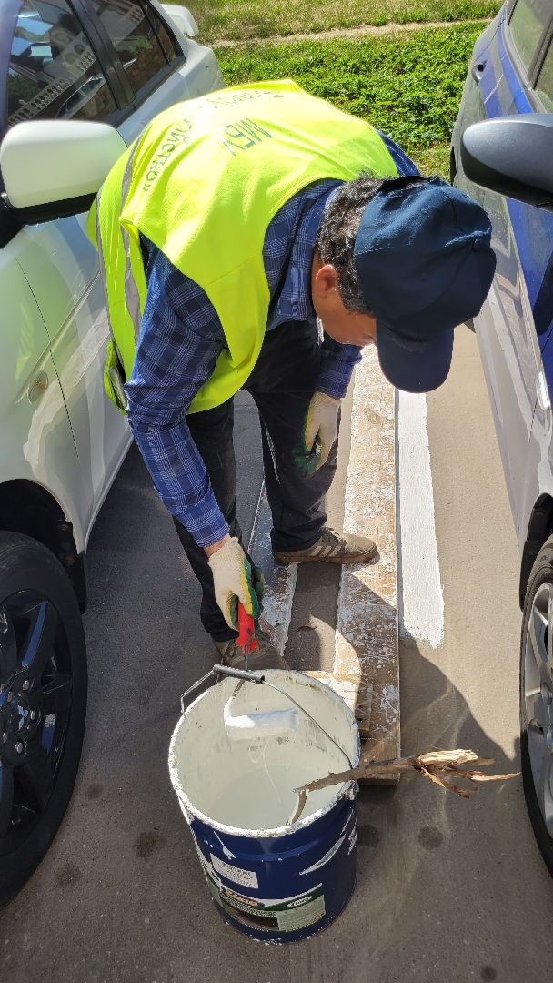 жкх; благоустройство; разметка; видное