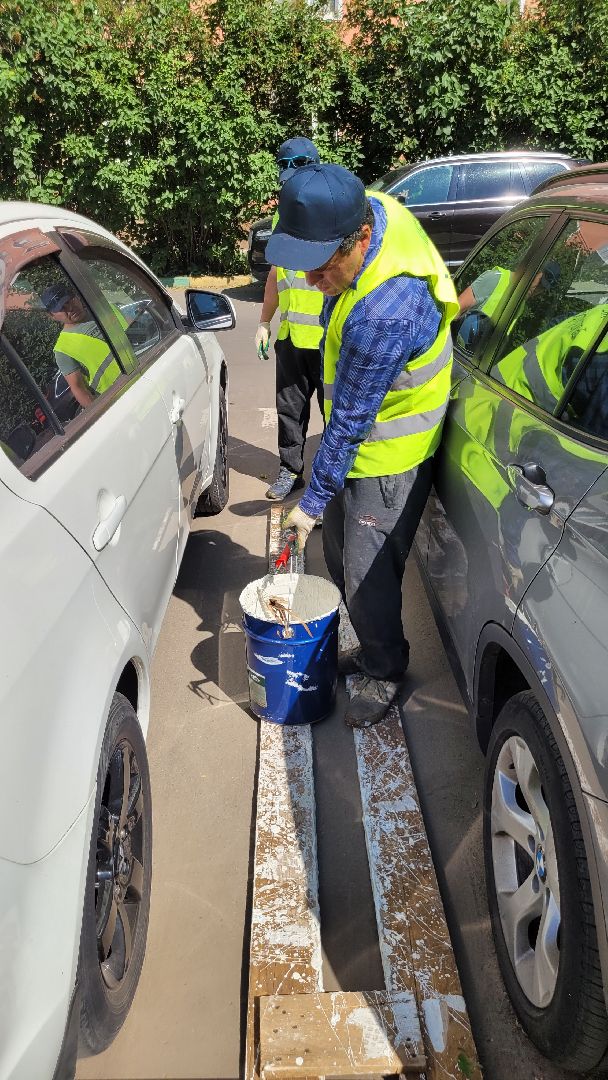 жкх; благоустройство; разметка; видное