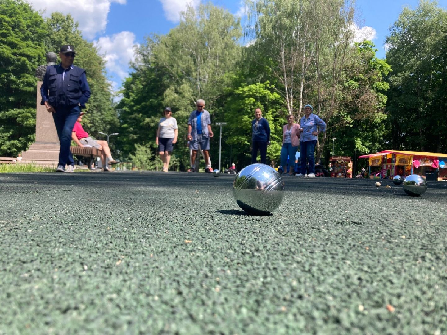 Солнечногорск, парк, активное долголетие, игра, петанк