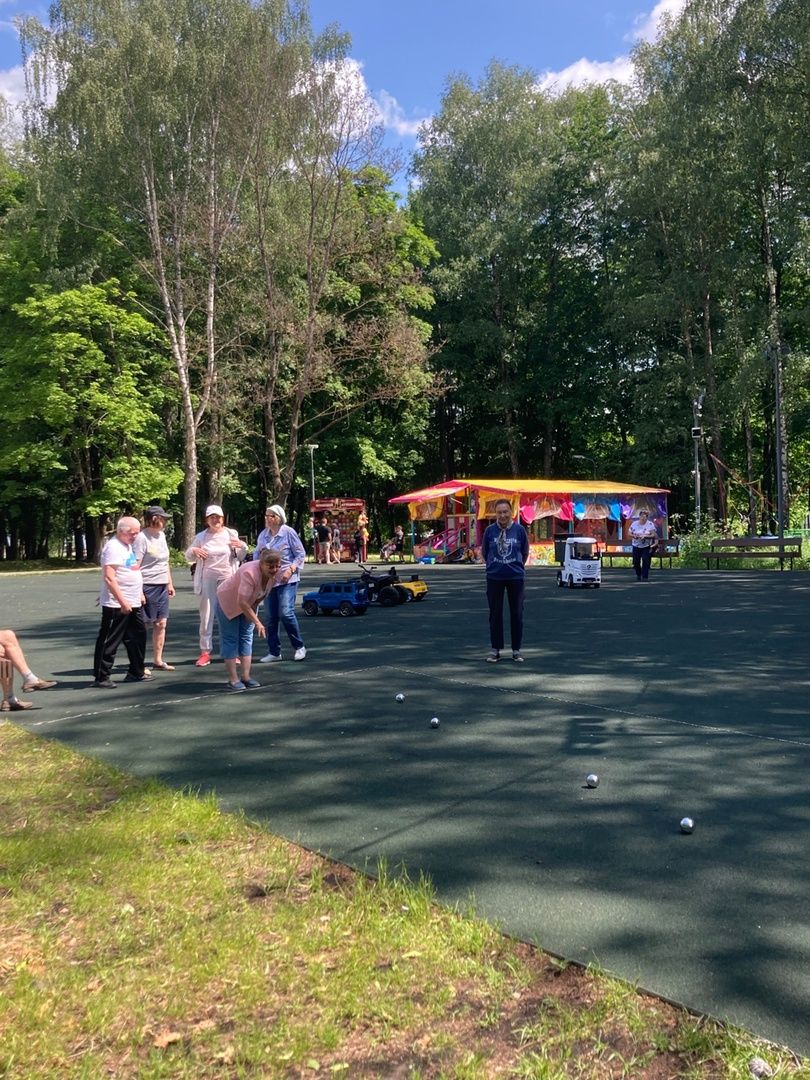 Солнечногорск, парк, активное долголетие, игра, петанк