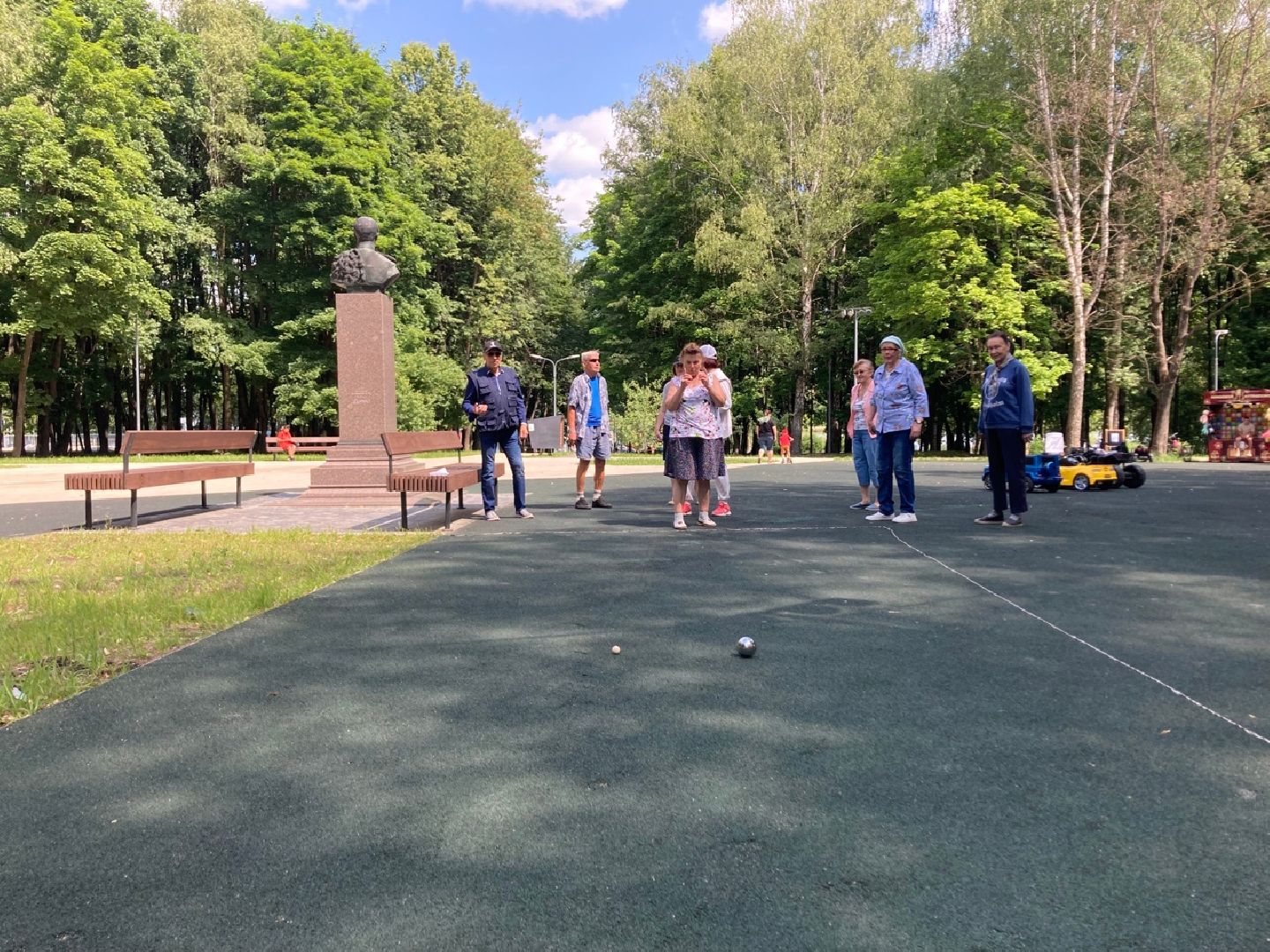 Солнечногорск, парк, активное долголетие, игра, петанк