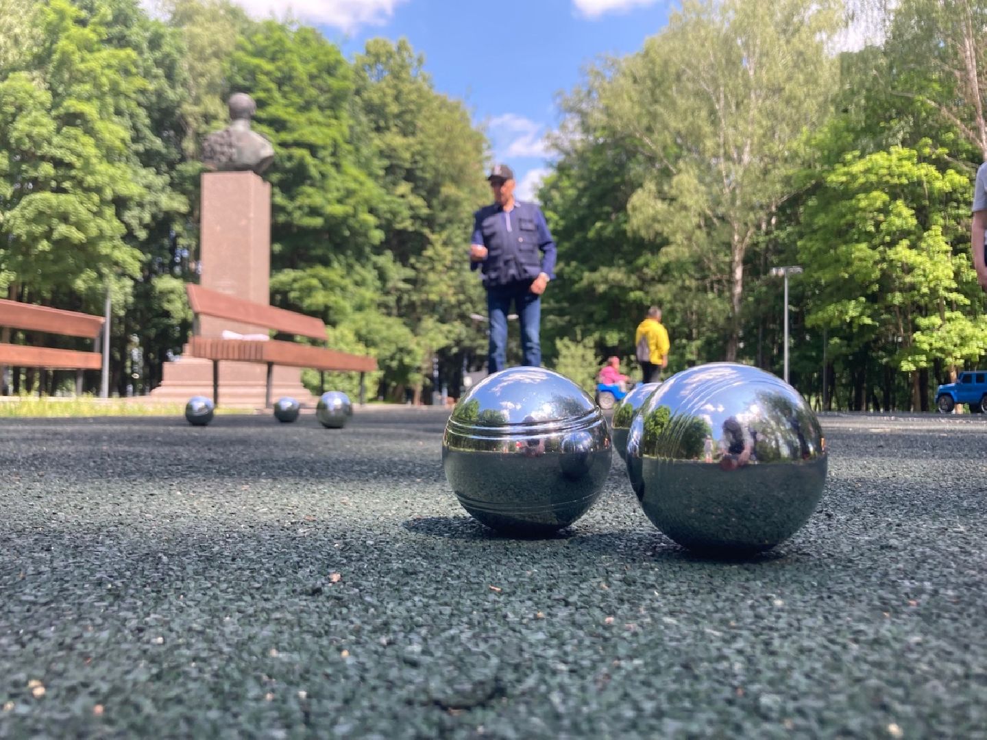 Солнечногорск, парк, активное долголетие, игра, петанк