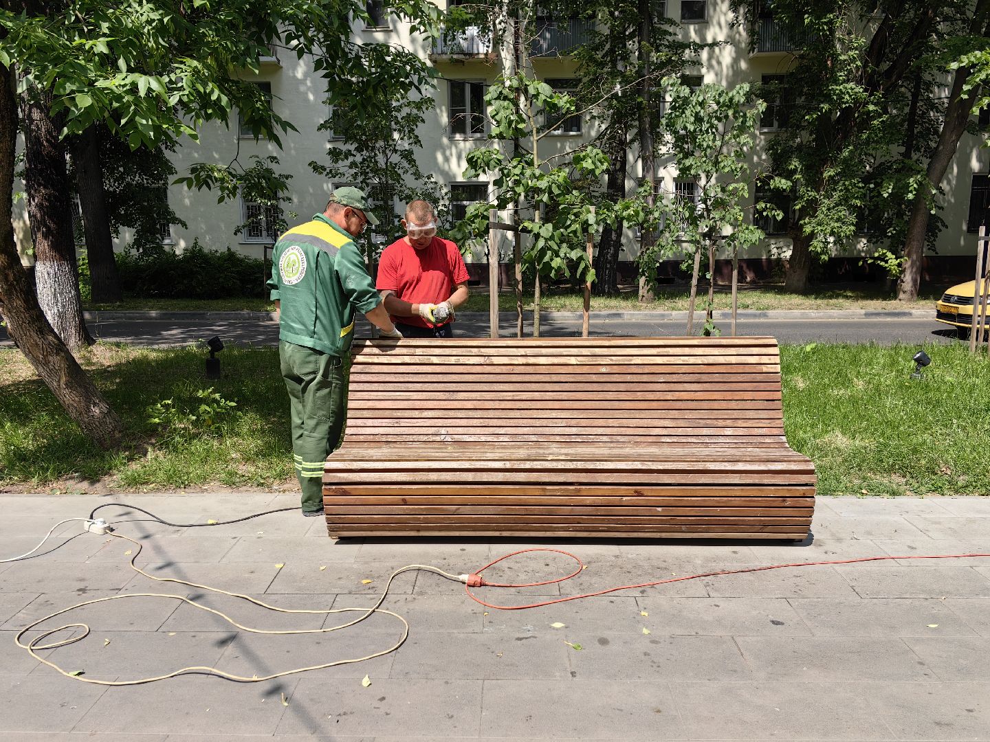 Лавочки, покраска, скамейка, шлифовка