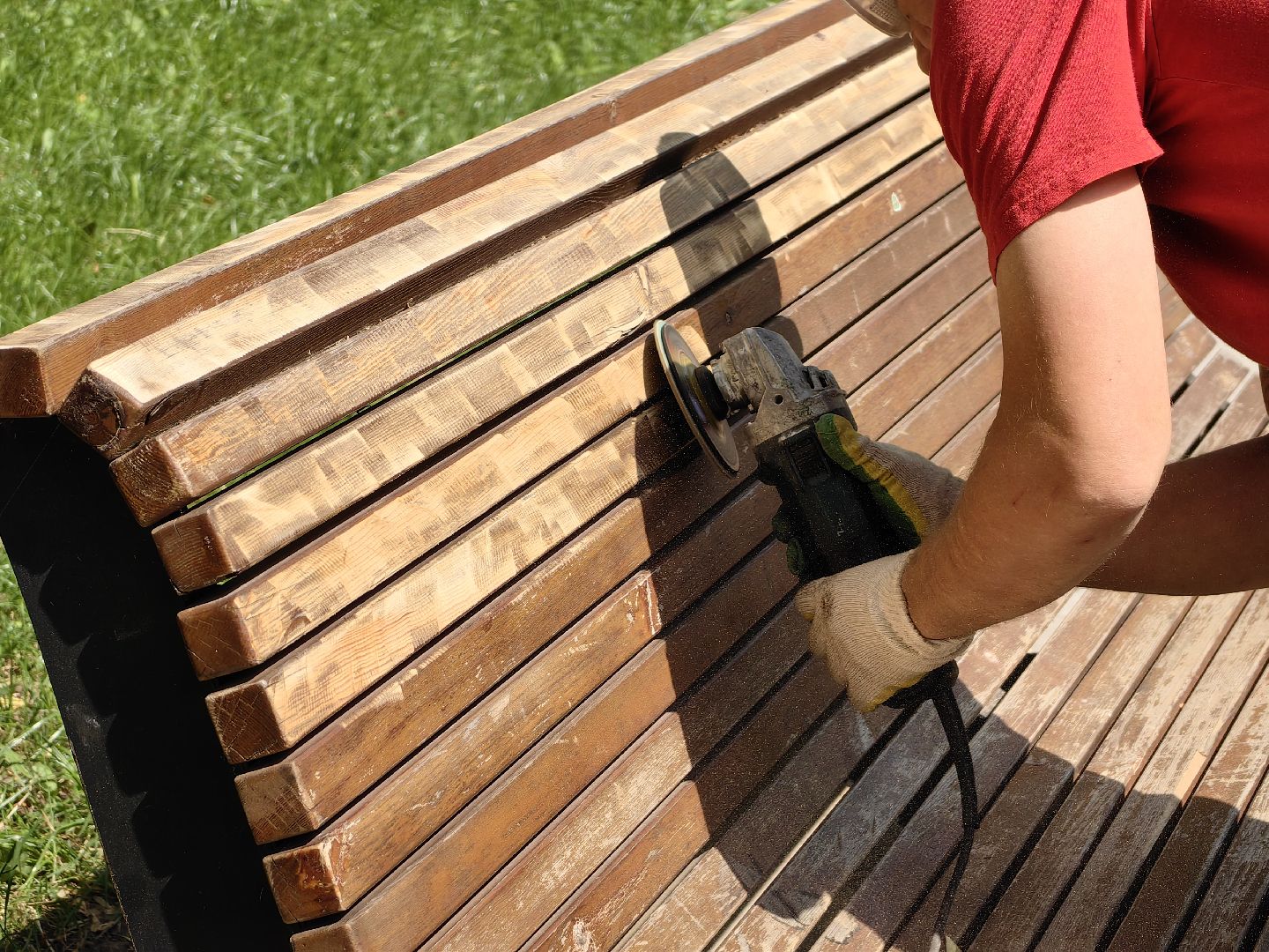 Лавочки, покраска, скамейка, шлифовка