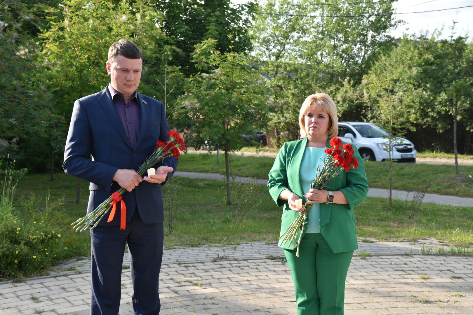 Химки, цветы, возложение