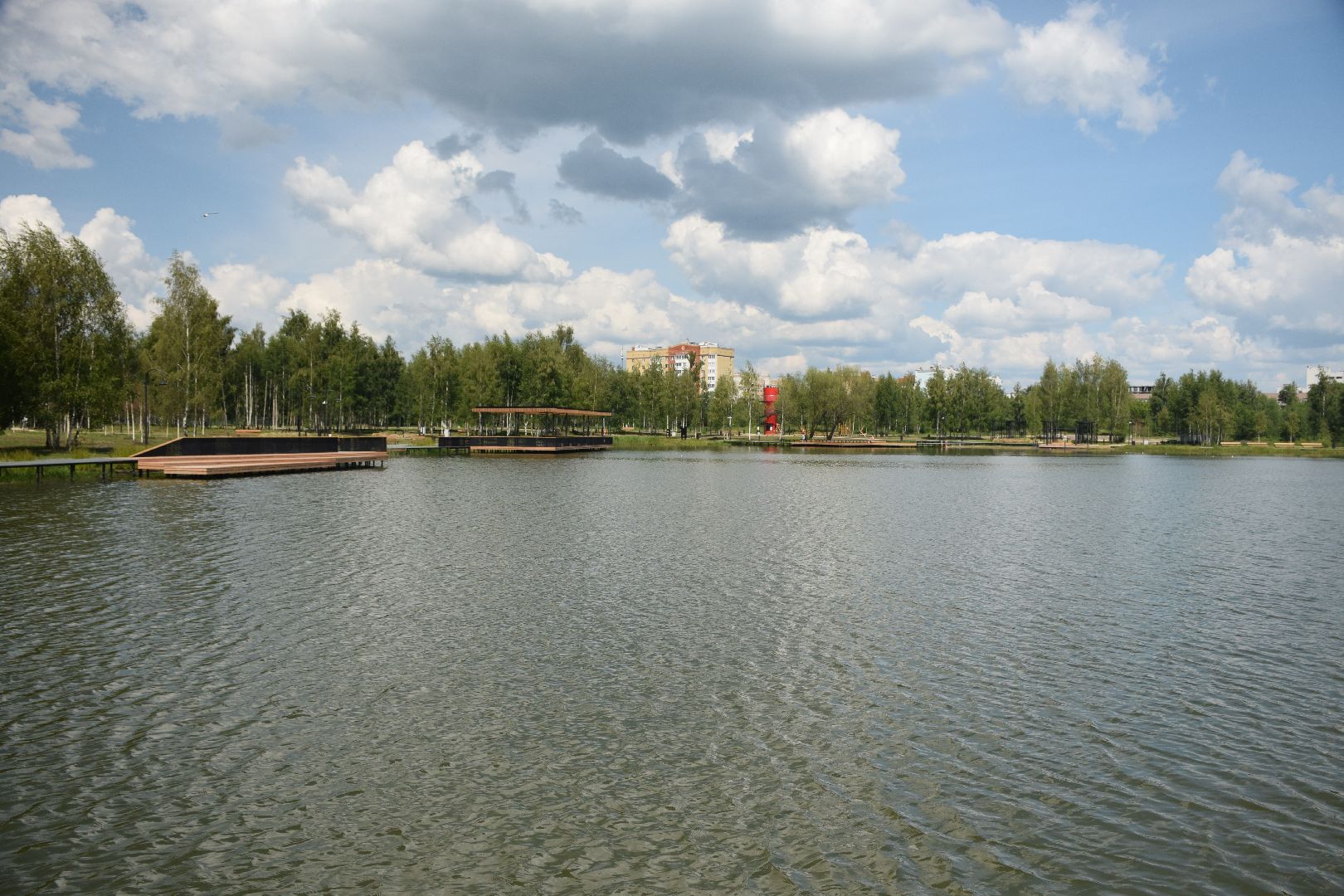 Электрогорск, городской округ Павловский Посад, благоустройство, строительство, отдых, озеро, набережная, люди