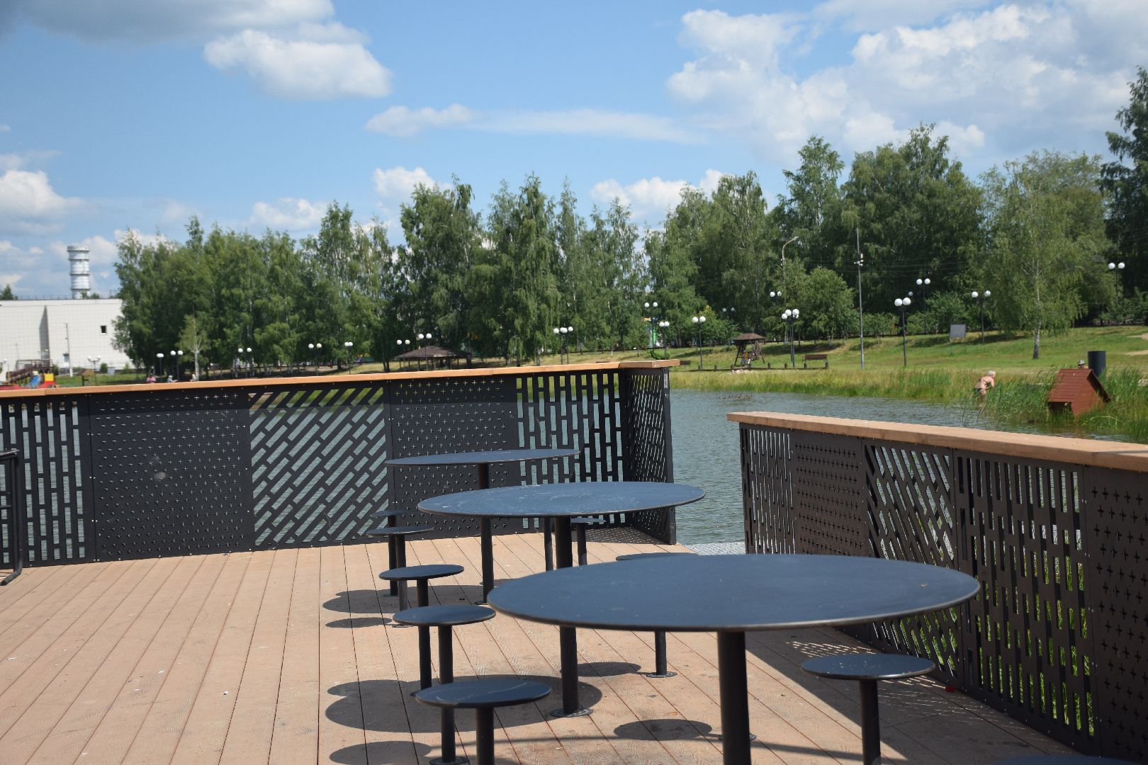 Электрогорск, городской округ Павловский Посад, благоустройство, строительство, отдых, озеро, набережная, люди