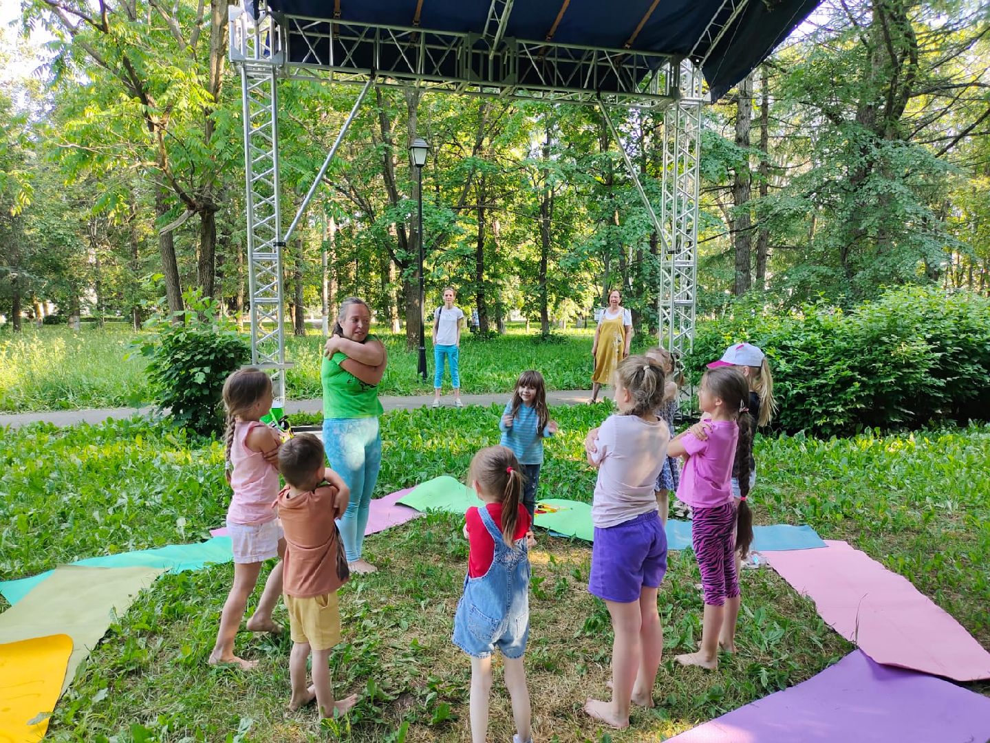 детская, йога, бесплатные, занятия, парк, сквер, 28 квартал