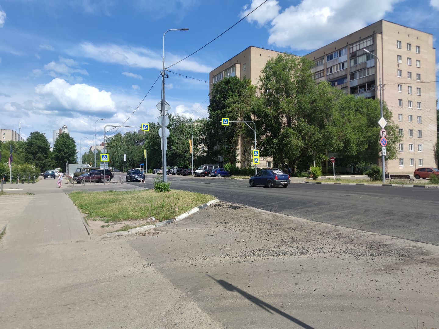 Новый асфальт, дорога, Дубна