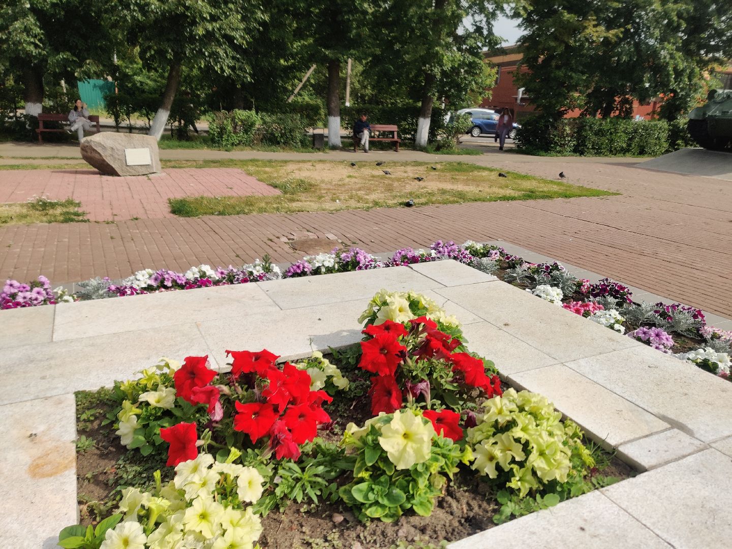 Красноармейск, Пушкинский, полив клумб, городские цветы, ЖКХ