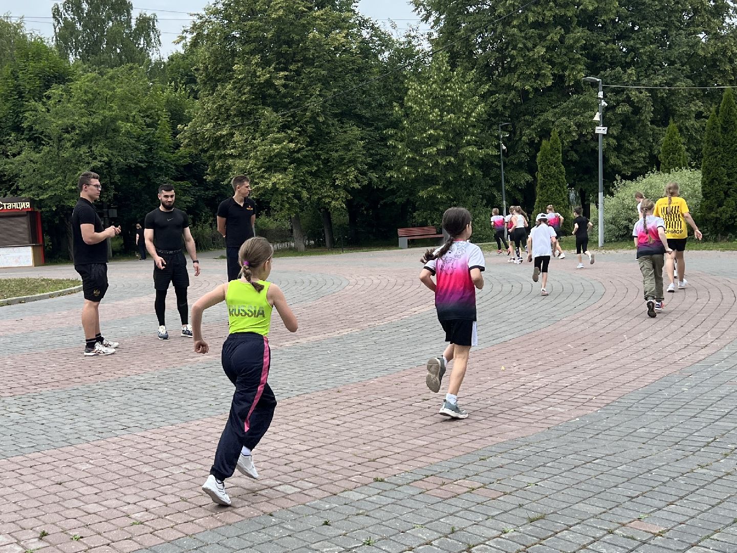 Химки, спорт, сквер им. Марии Рубцовой, тренировка, дети, чирлидинг, спортивная школа