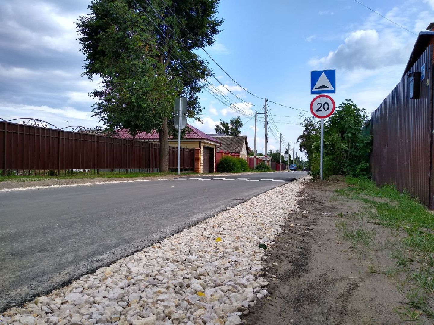 Раменское, дороги, в деревне Сафоново отремонтирована дорога