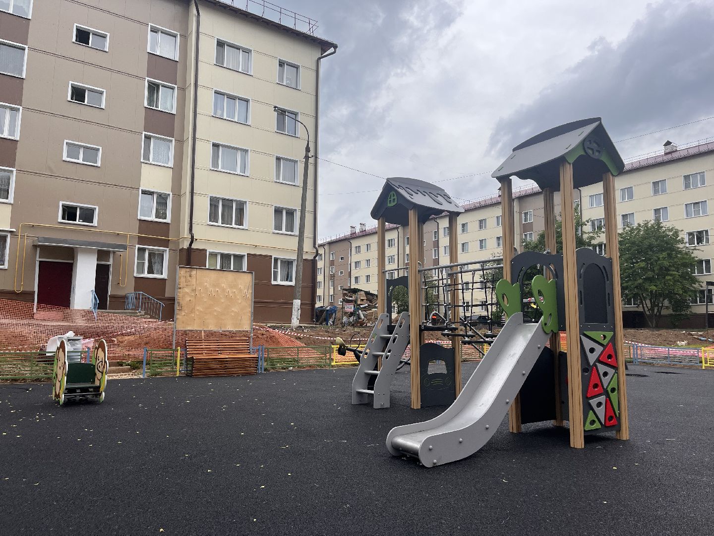 Шаховская, детская площадка, дети, строительство, благоустройство