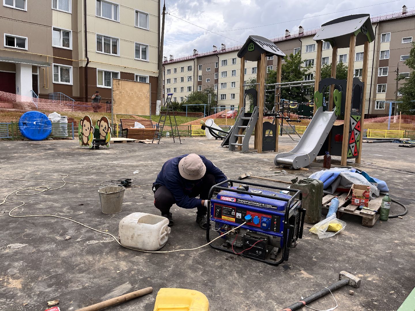 Шаховская, детская площадка, дети, строительство, благоустройство