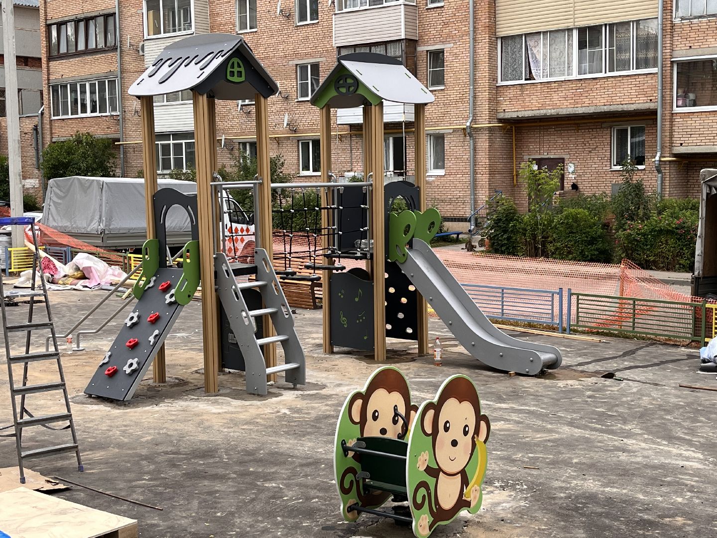 Шаховская, детская площадка, дети, строительство, благоустройство