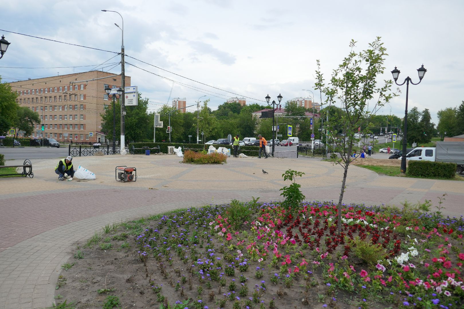 Подольск, брусчатка, бульвар, благоустройство