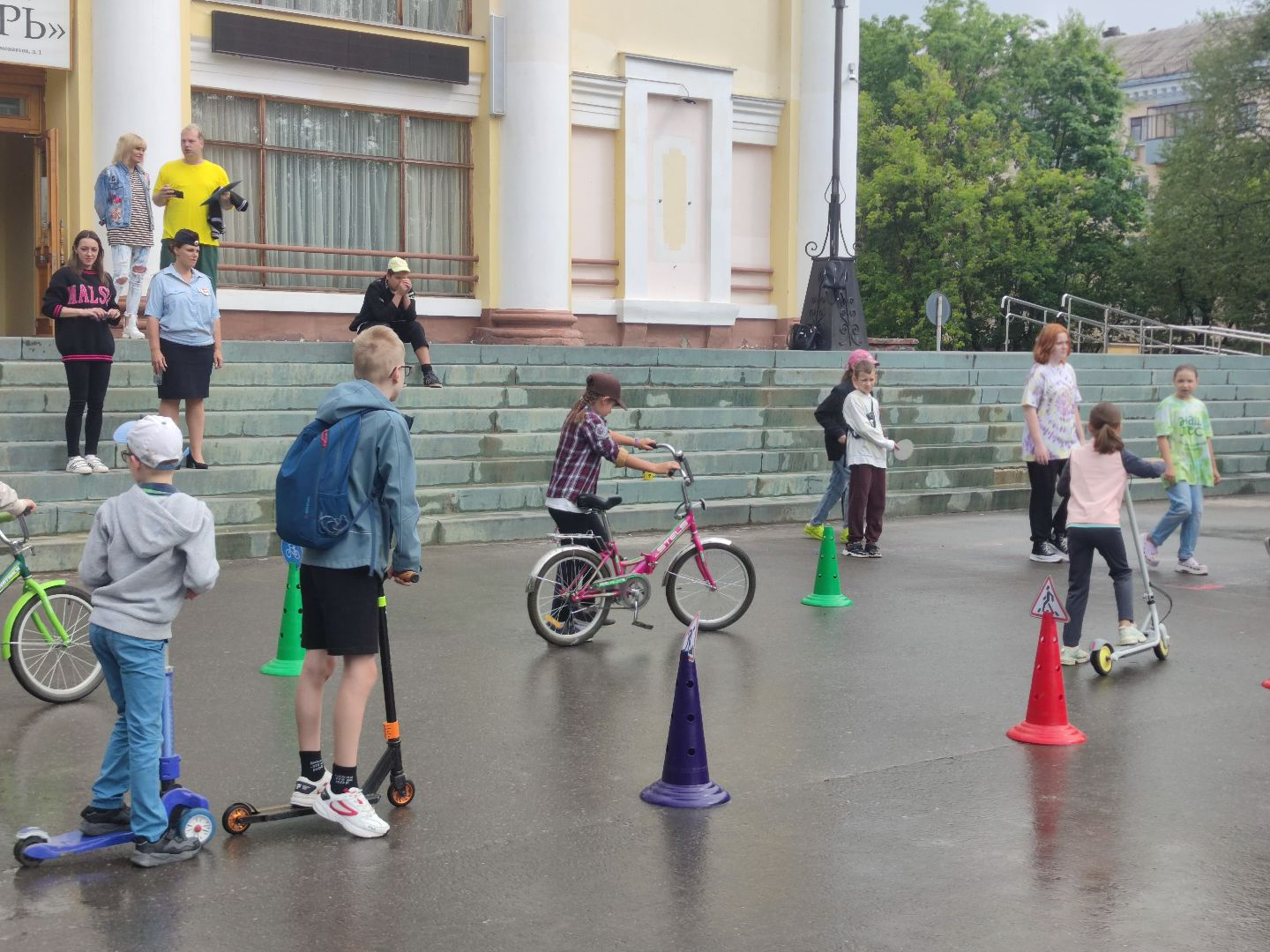 Веселые старты, лагерь, дети, Госавтоинспекция, Дубна