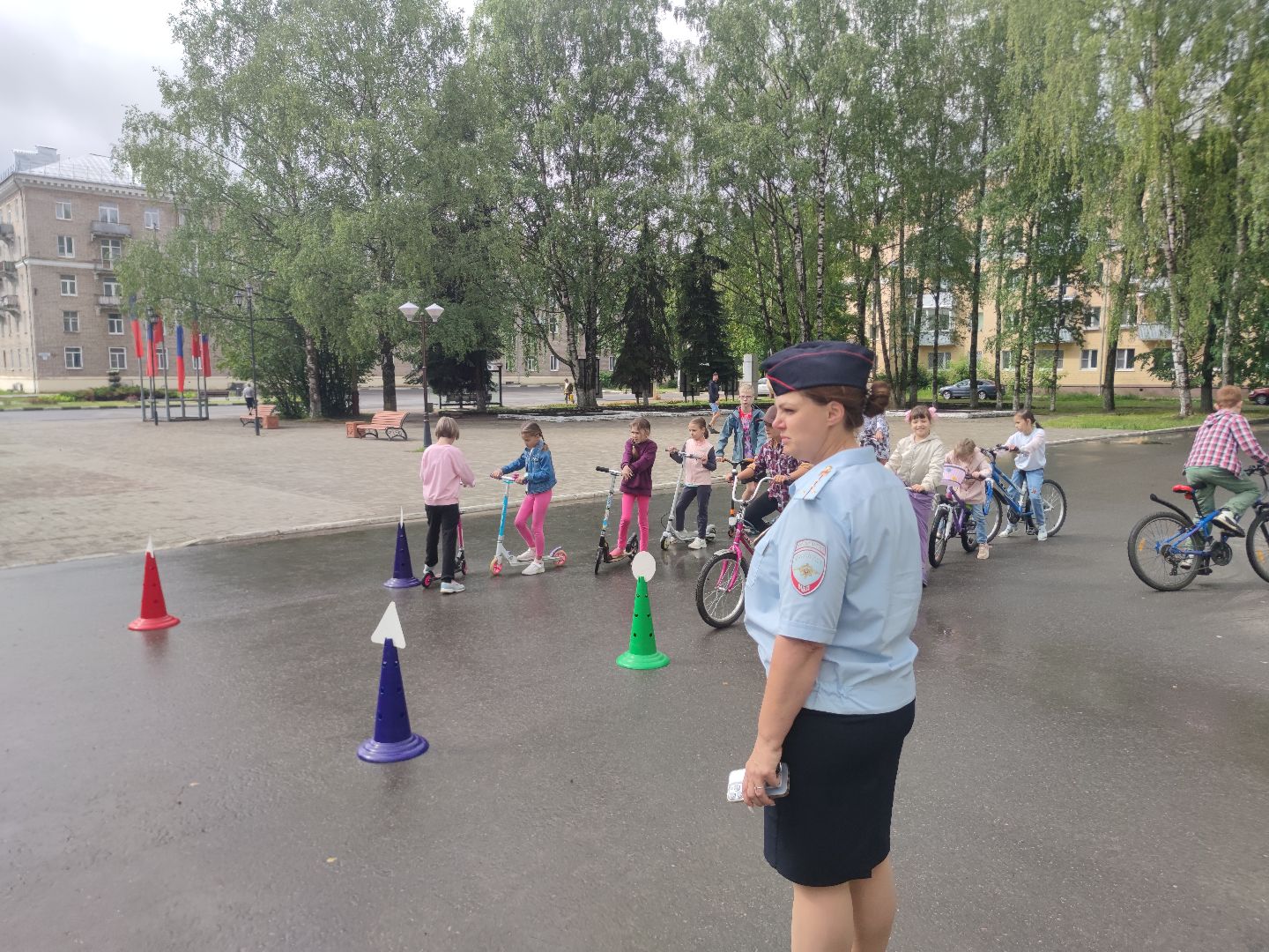 Веселые старты, лагерь, дети, Госавтоинспекция, Дубна