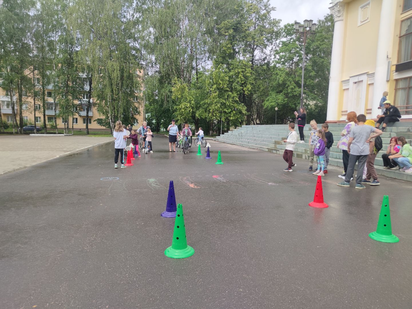 Веселые старты, лагерь, дети, Госавтоинспекция, Дубна