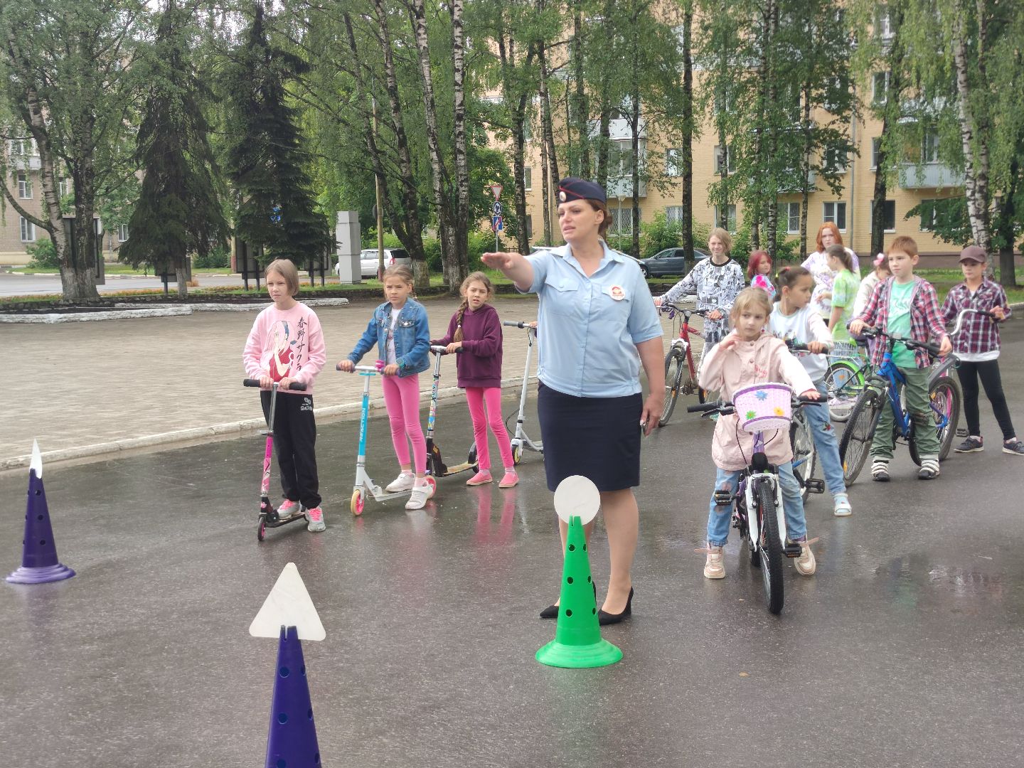 Веселые старты, лагерь, дети, Госавтоинспекция, Дубна