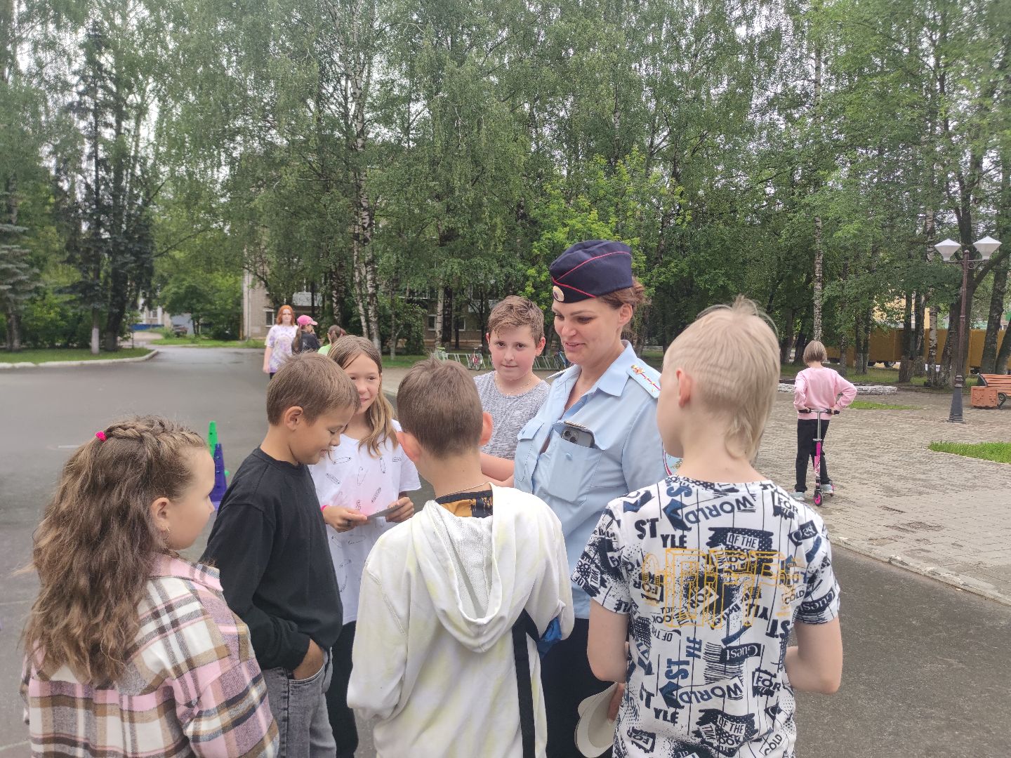 Веселые старты, лагерь, дети, Госавтоинспекция, Дубна