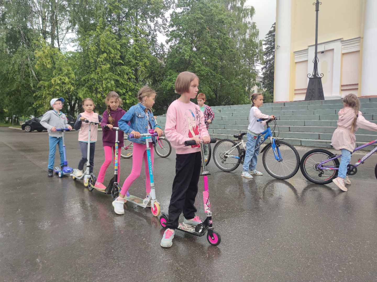 Веселые старты, лагерь, дети, Госавтоинспекция, Дубна