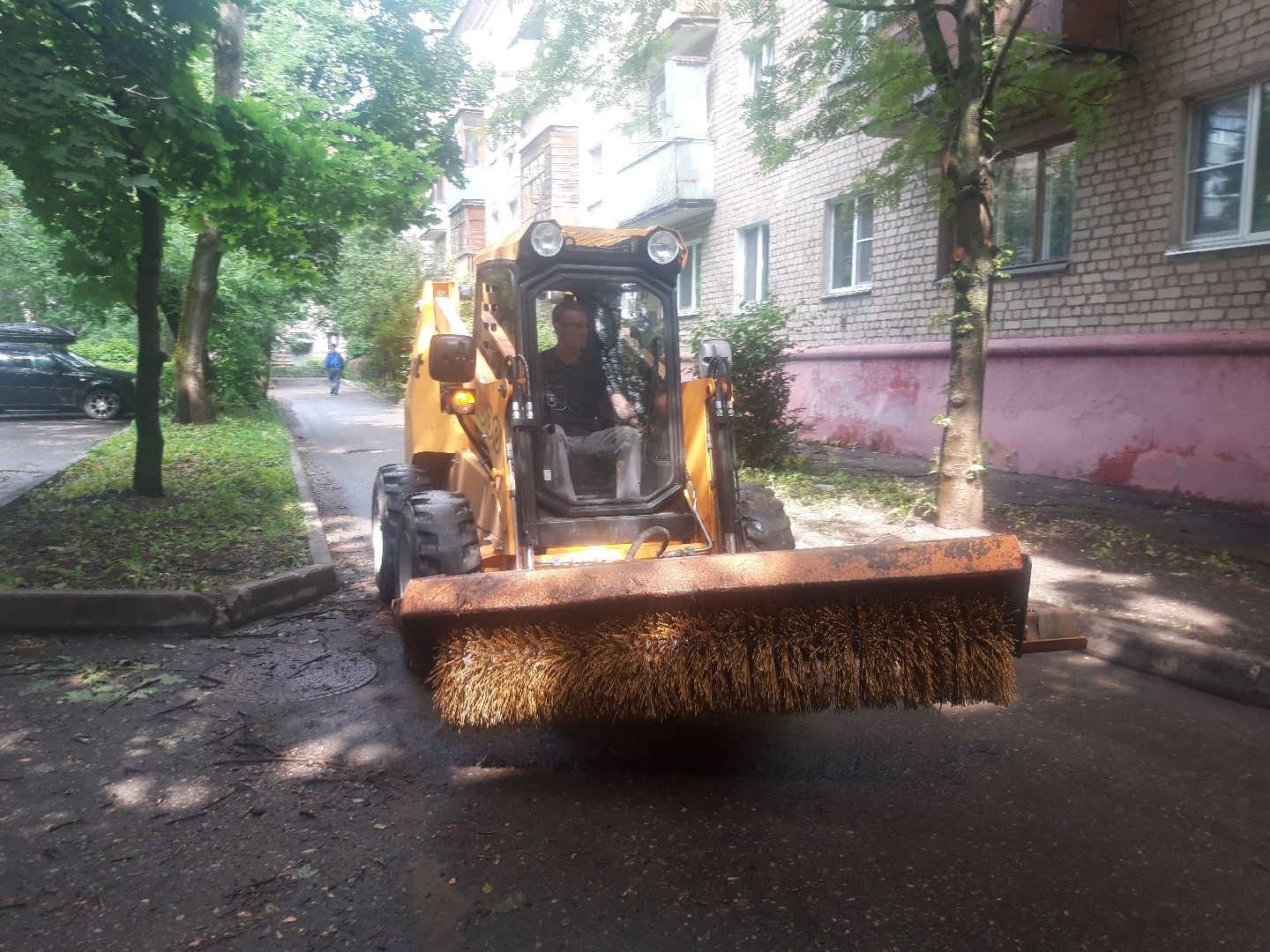 двор, доброе дело, дождь,