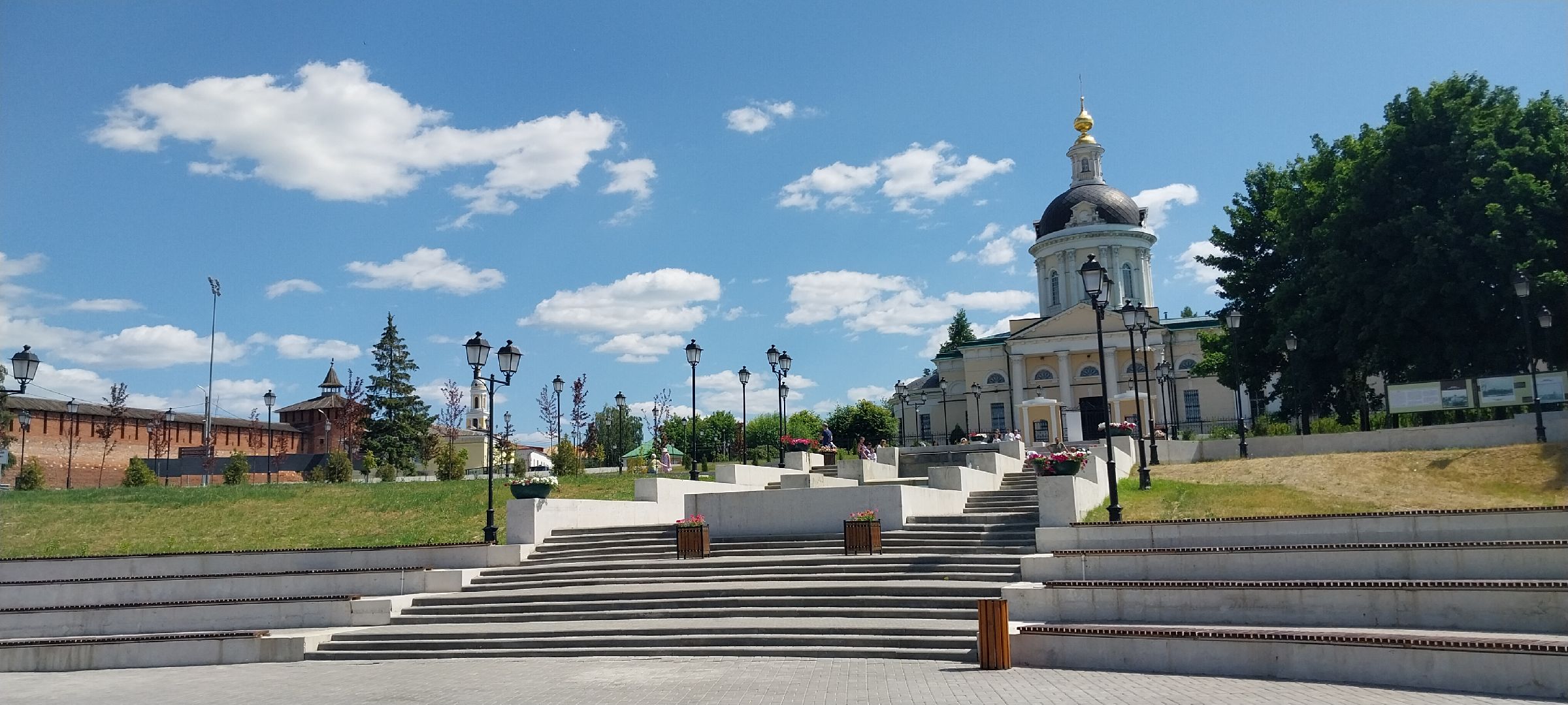 Коломна, фонтаны, набережная