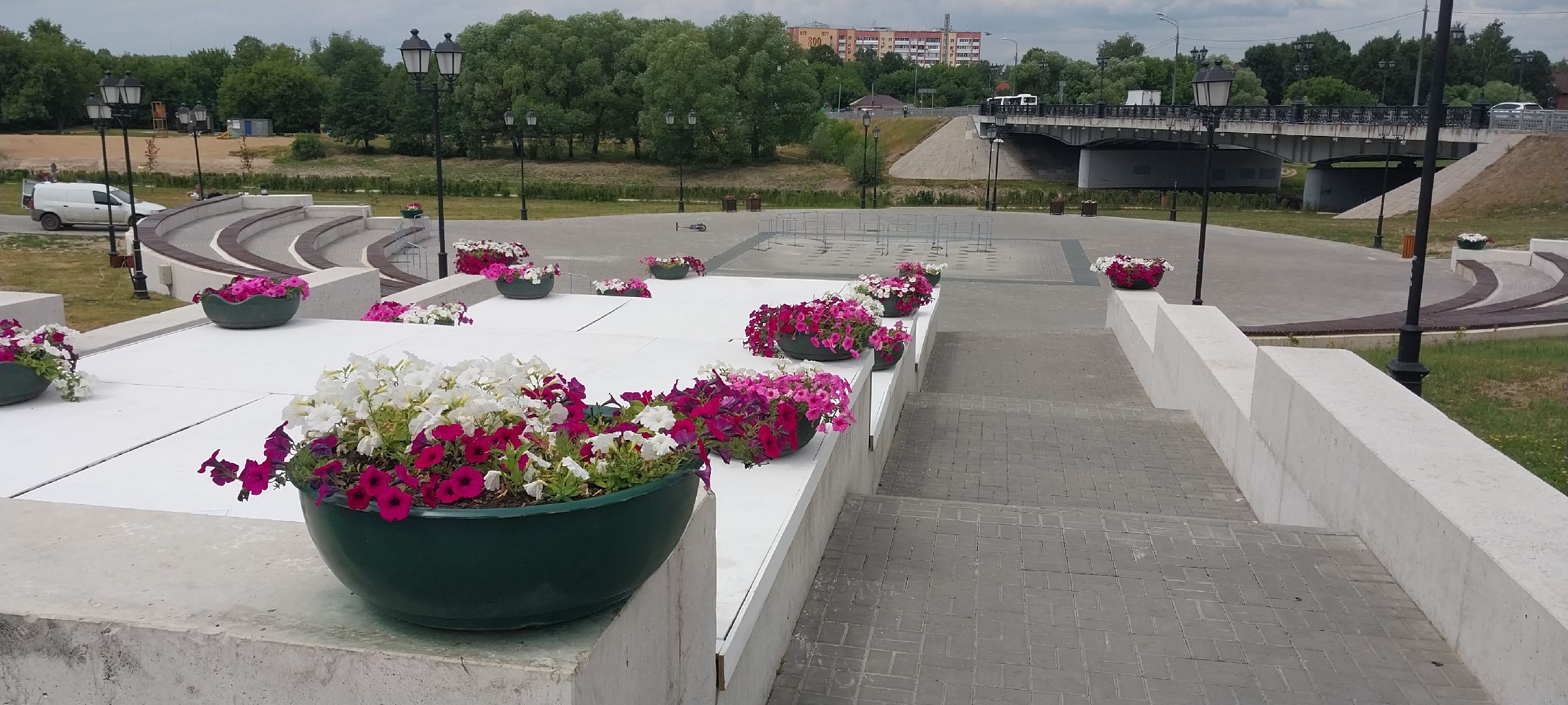 Коломна, фонтаны, набережная