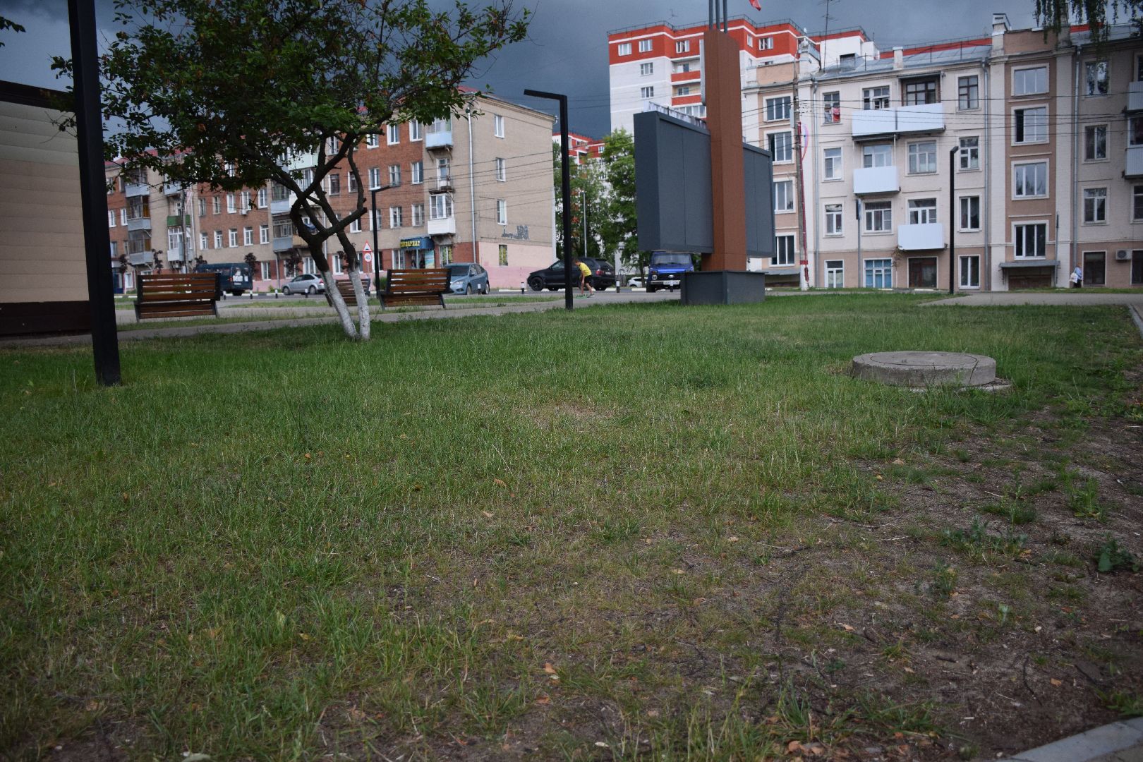 Павловский Посад, городской округ Павловский Посад, благоустройство, трава, покос, люди, город