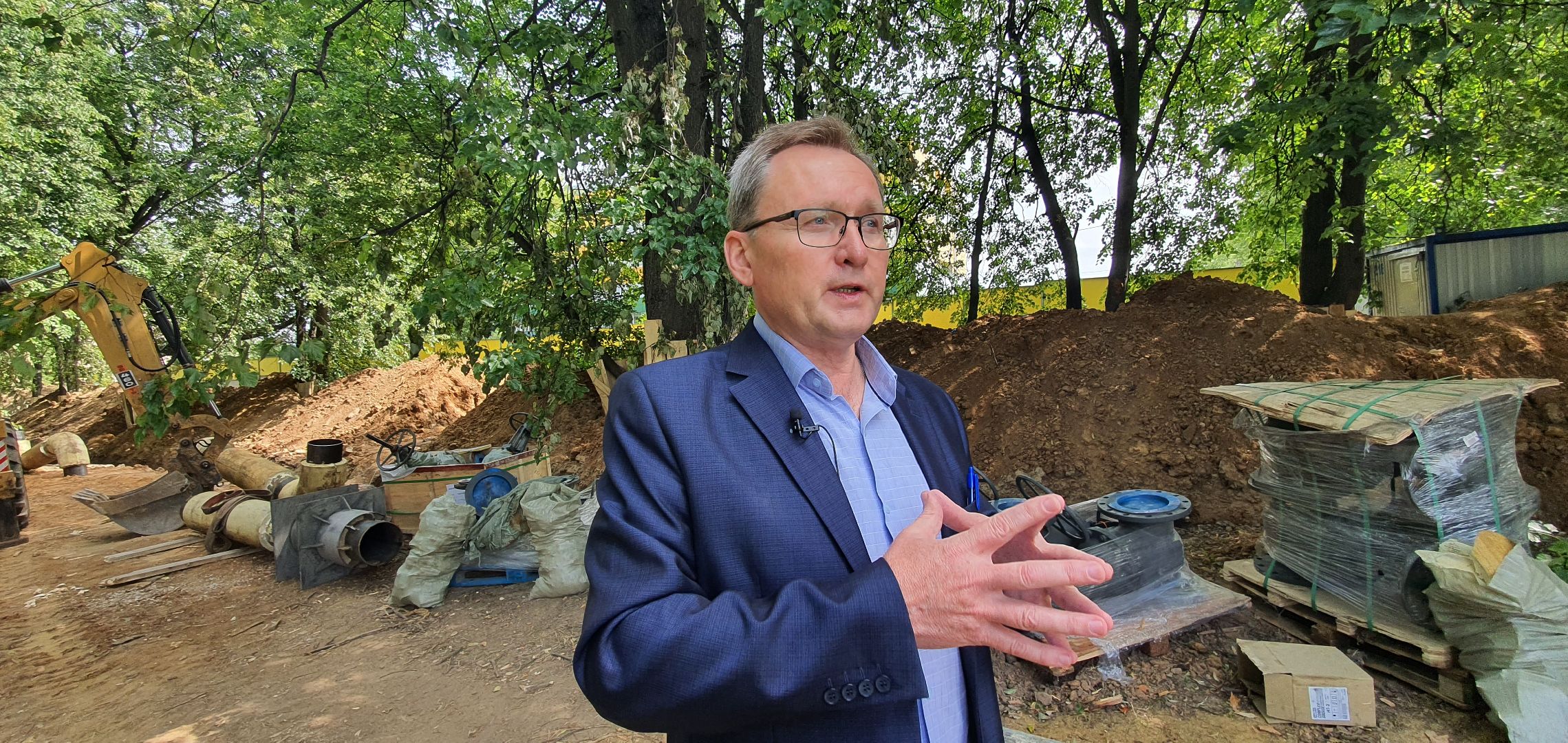 Строительство теплотрассы, Домодедово