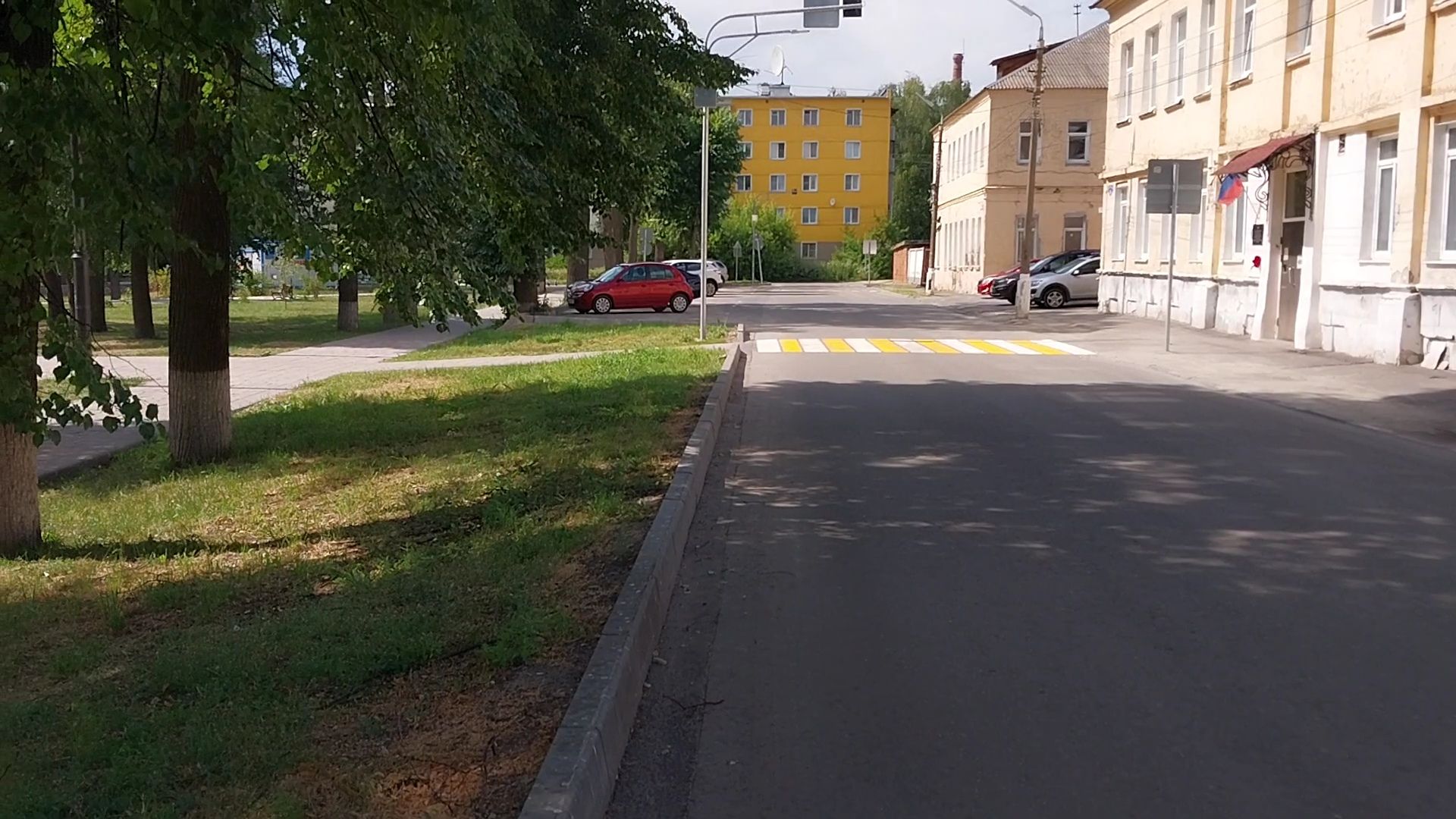 Коломна, пешеходный переход, разметка