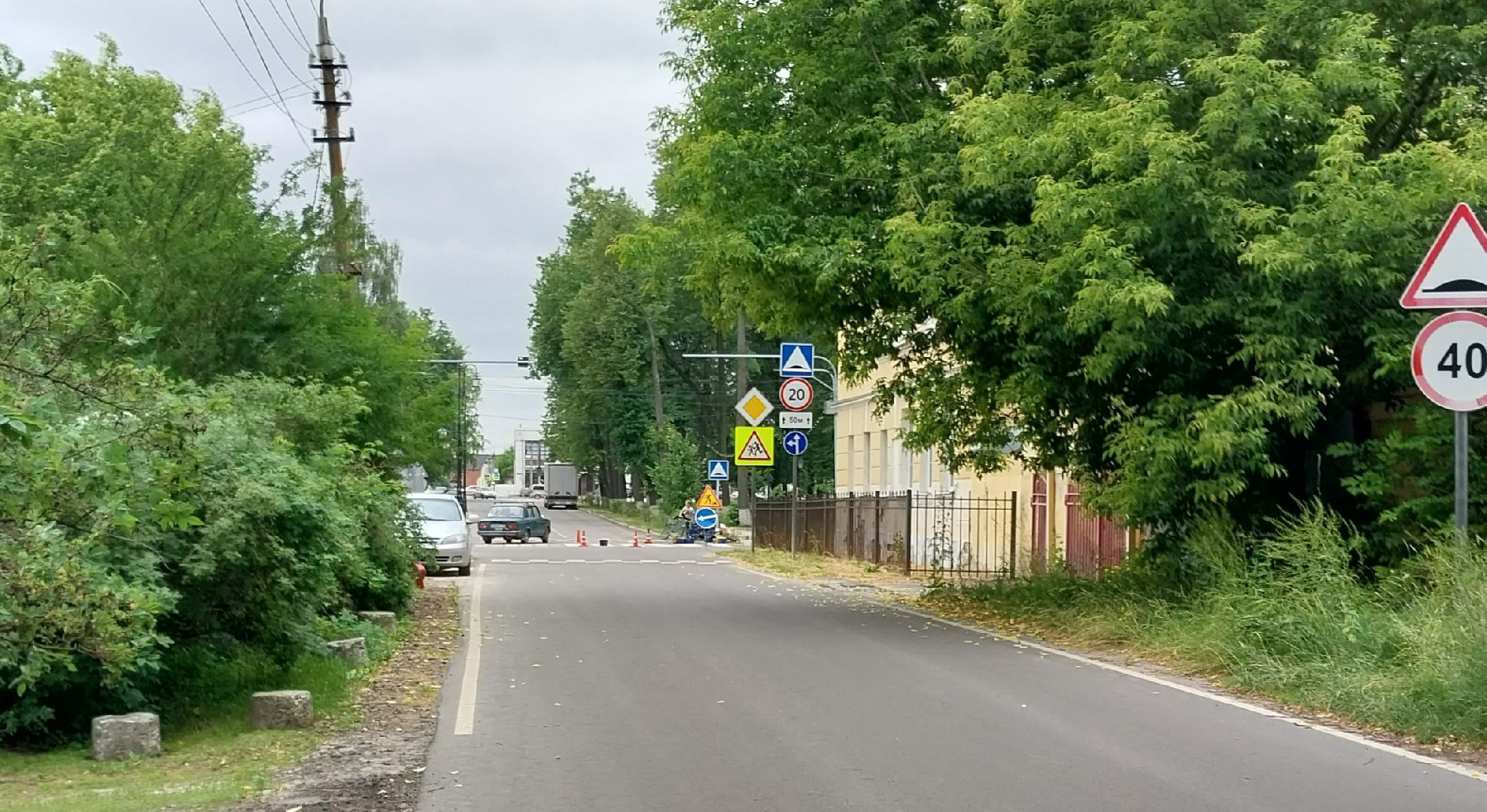 Коломна, пешеходный переход, разметка