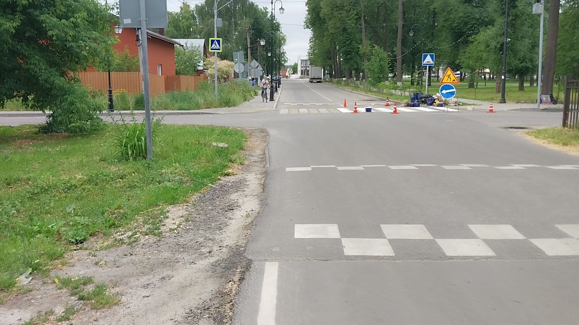 Коломна, пешеходный переход, разметка