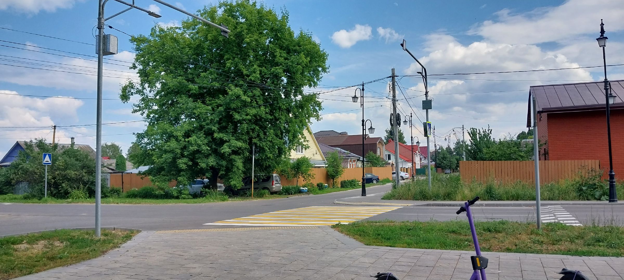 Коломна, пешеходный переход, разметка