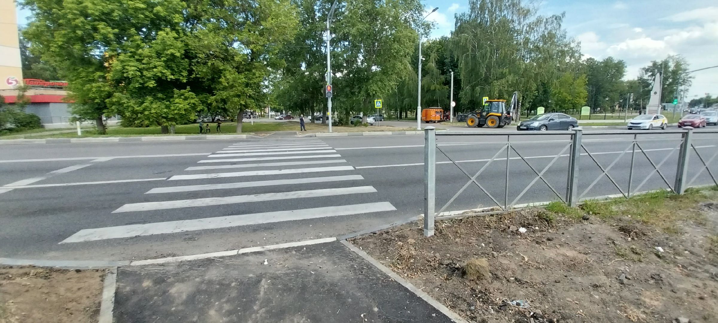 Коломна, пешеходный переход, светофор