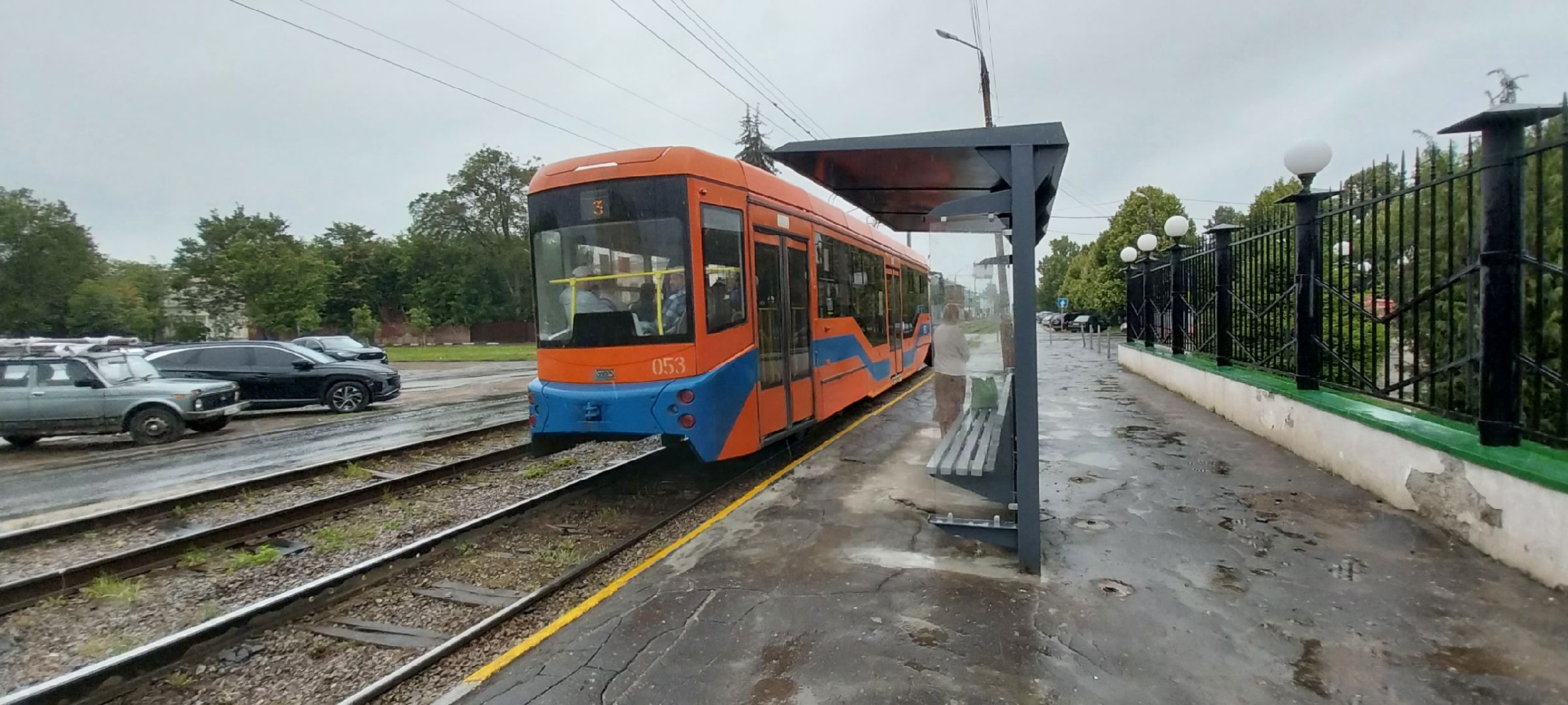 Коломна, остановка, пассажирский павильон