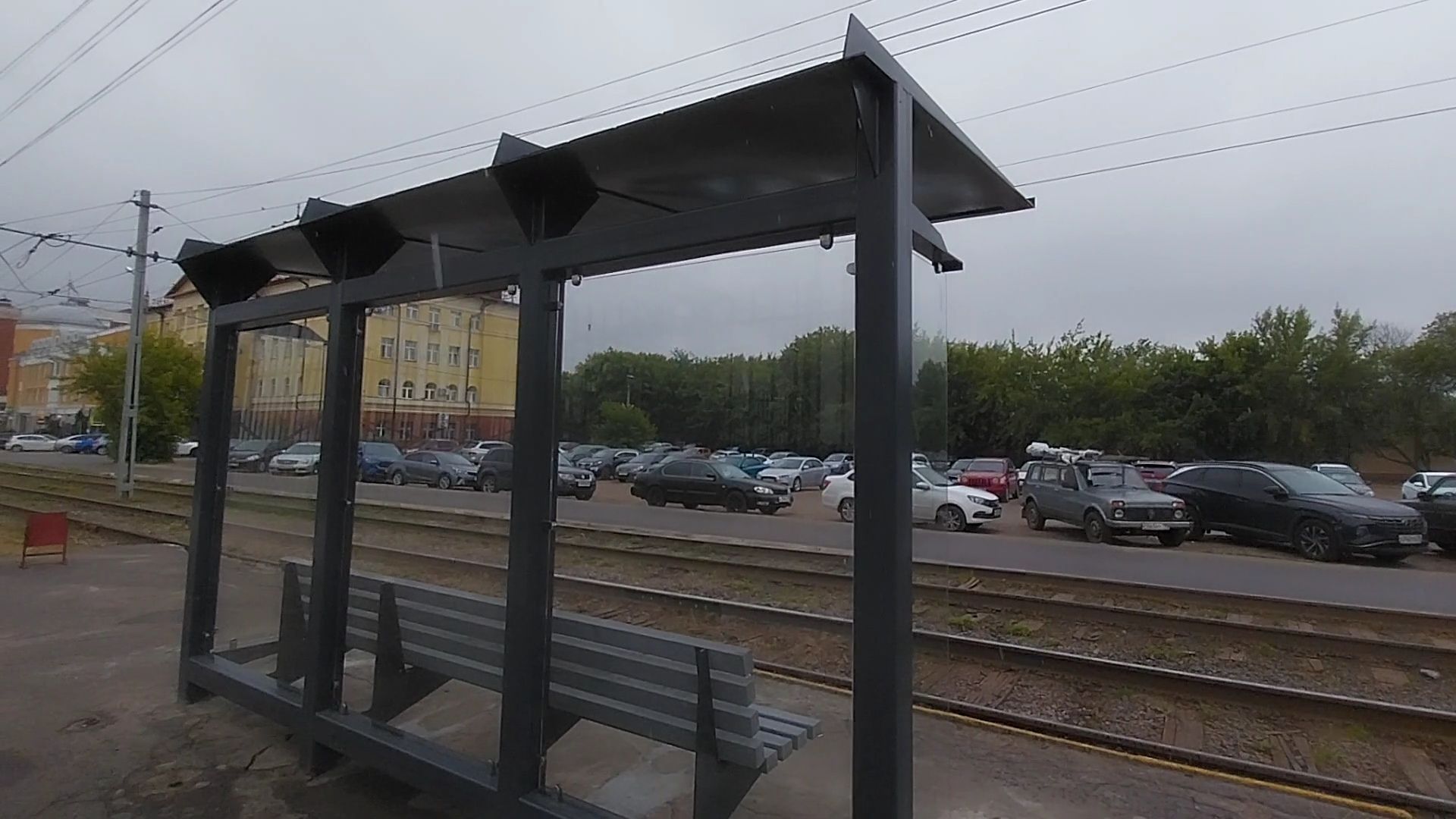 Коломна, остановка, пассажирский павильон