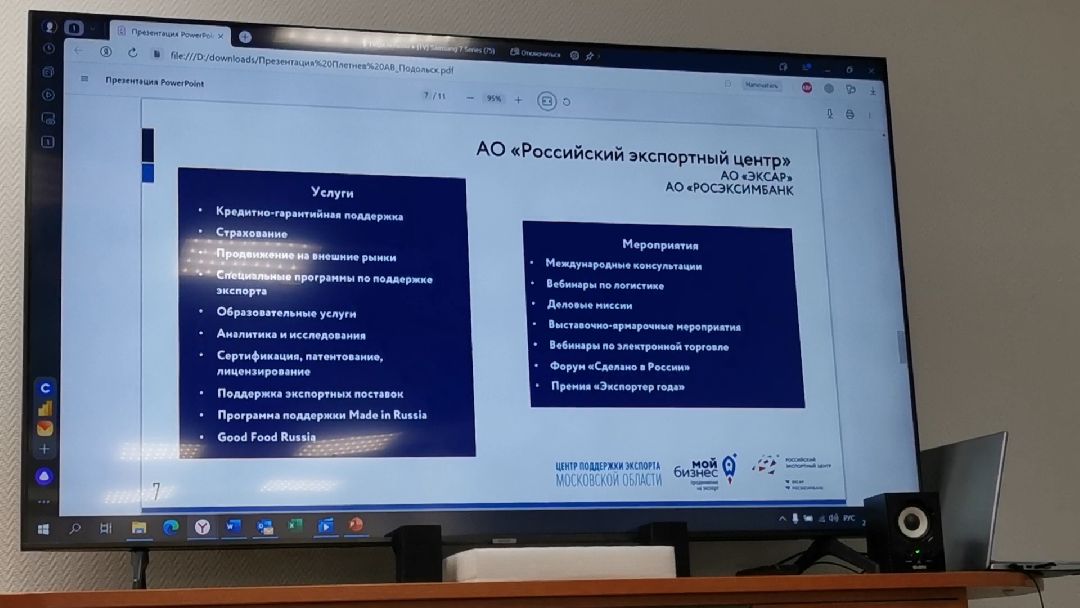 Подольск, Экономика, экспорт