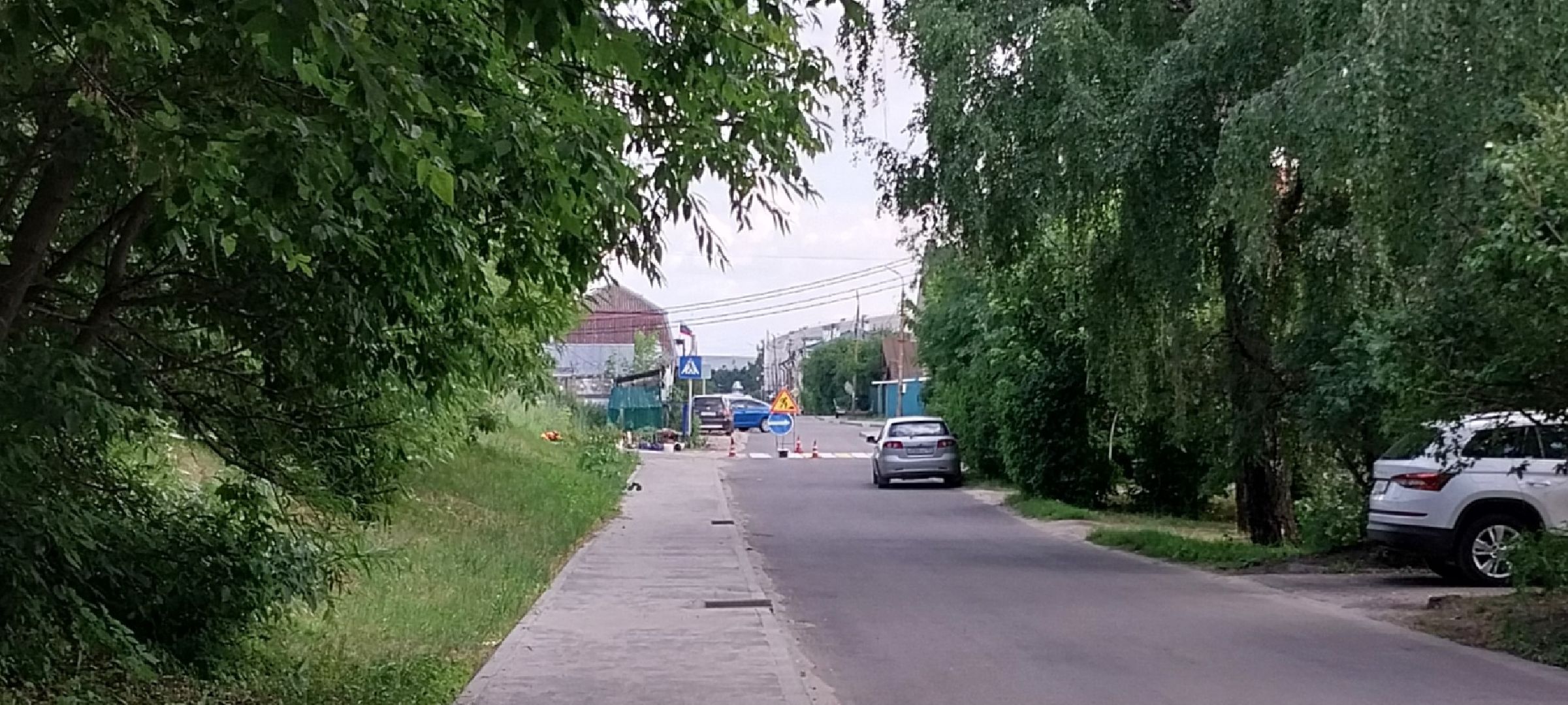 Коломна, пешеходный переход, дорожная разметка