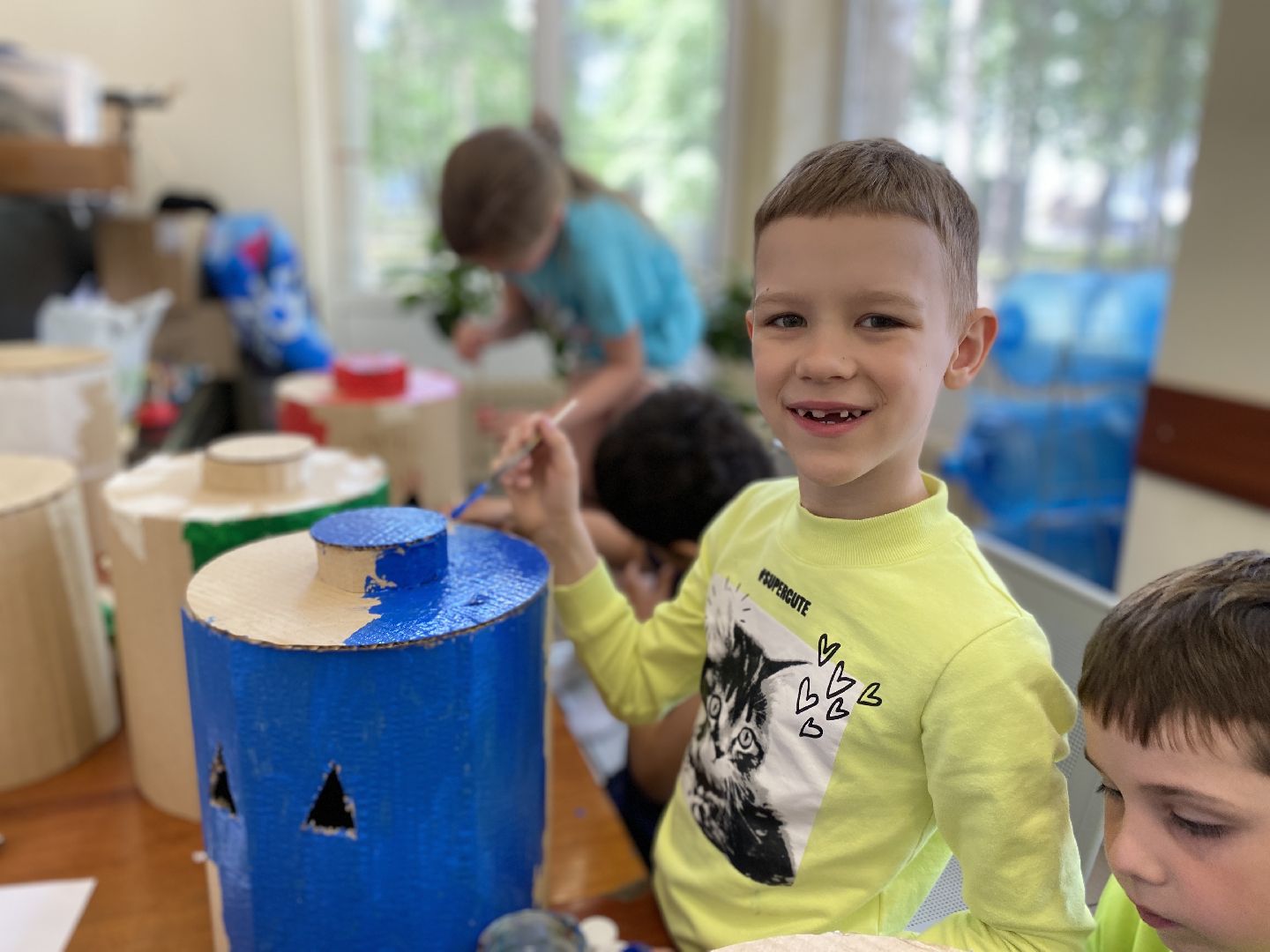 Дети, лагерь, лето, техношкола