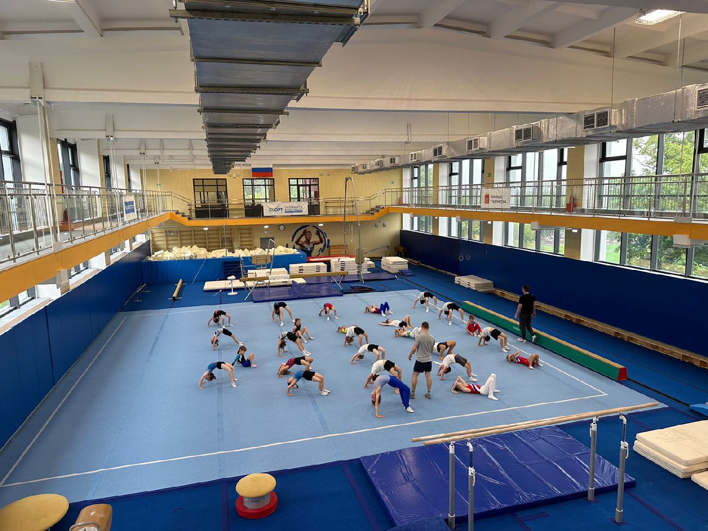 Летние спортивные сборы, спортивная гимнастика, Наро-Фоминск, акробатика