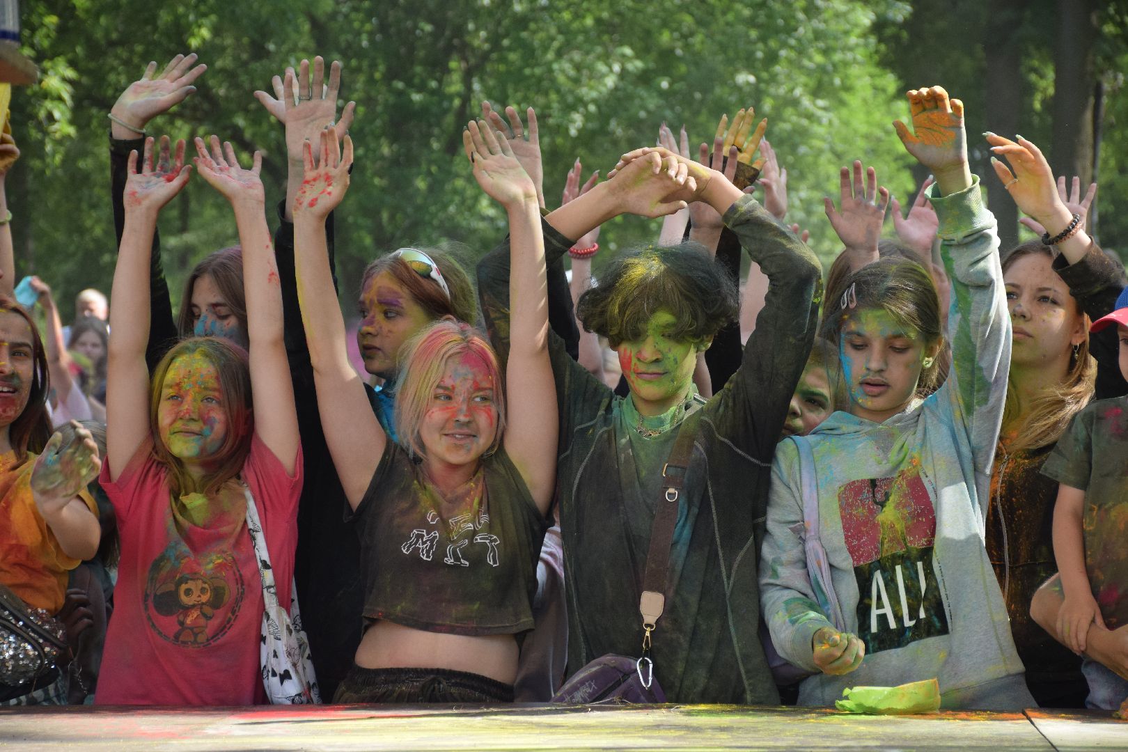 Павловский Посад, городской округ Павловский Посад, дети, праздник, холи, краски, ярко
