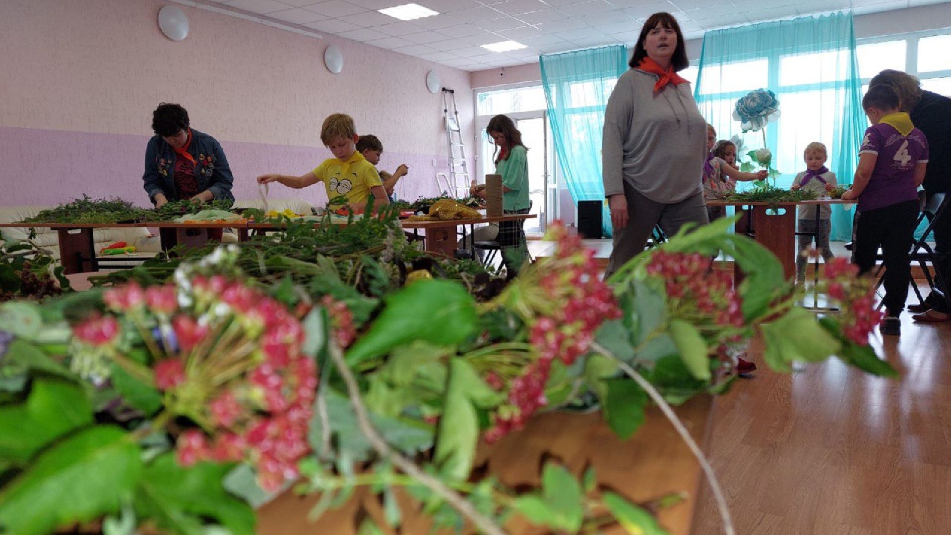 Чехов, дети, мастер-класс, травы, творчество, рукоделие, коврик, разнотравье