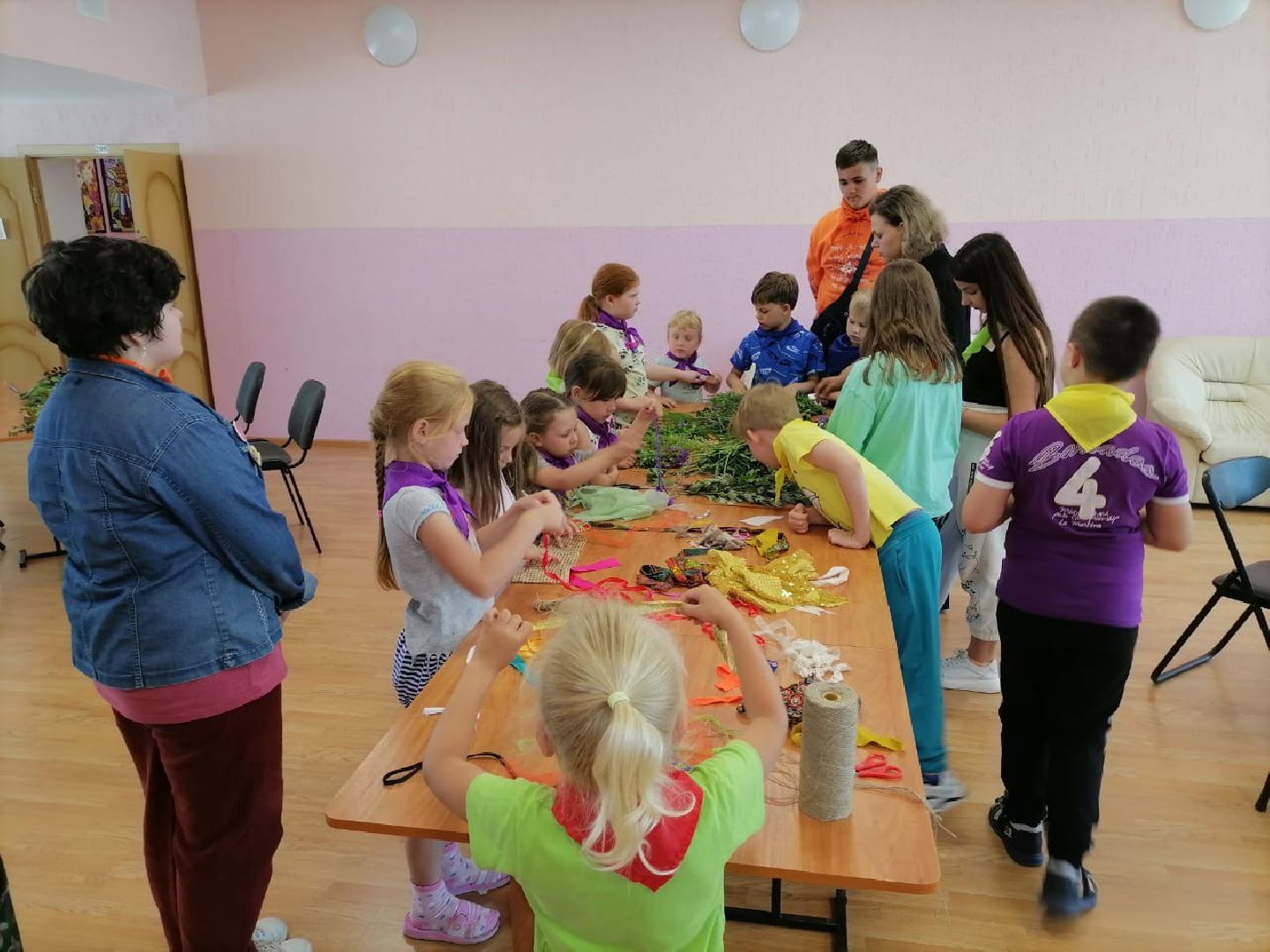 Чехов, дети, мастер-класс, травы, творчество, рукоделие, коврик, разнотравье