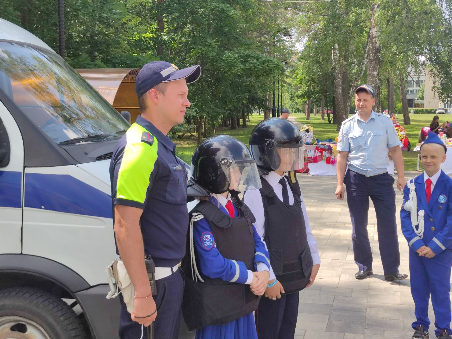 Праздник, Госавтоинспекция, дети, парк, лето, Дубна