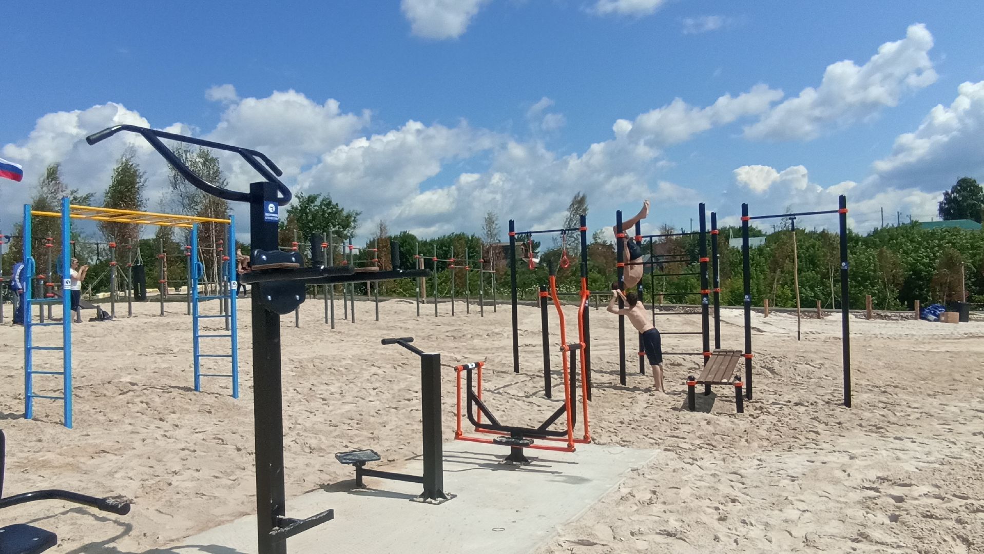 Серпухов, Подмосковье, воркаут, спорт, пляж на Оке, гимнастика, тренажеры, турники
