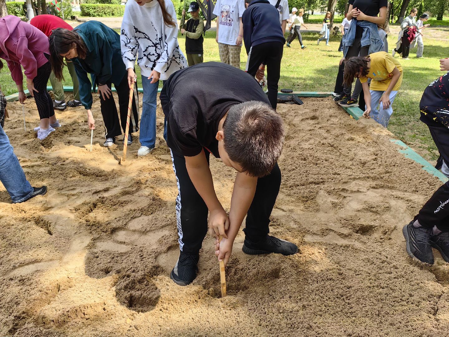 Игра, поле, лагерь, спорт, песочница