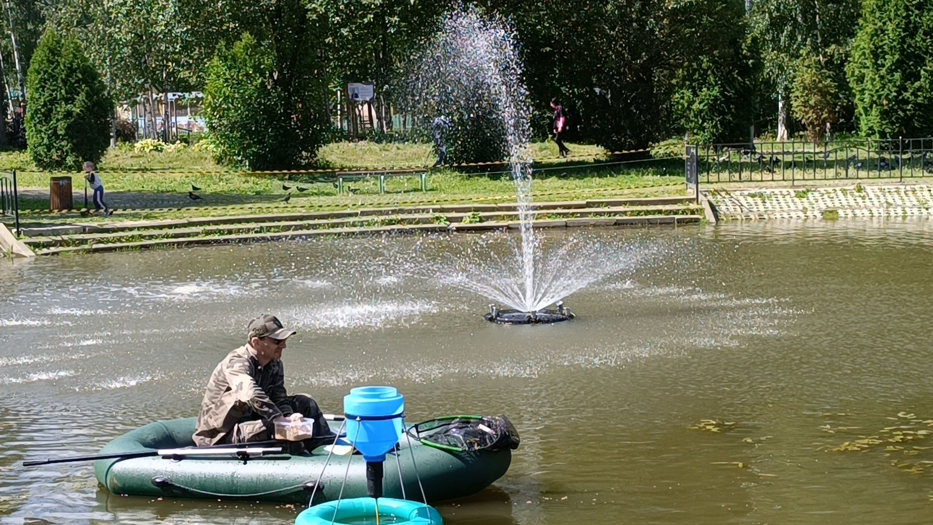 пруд, рыба, парк