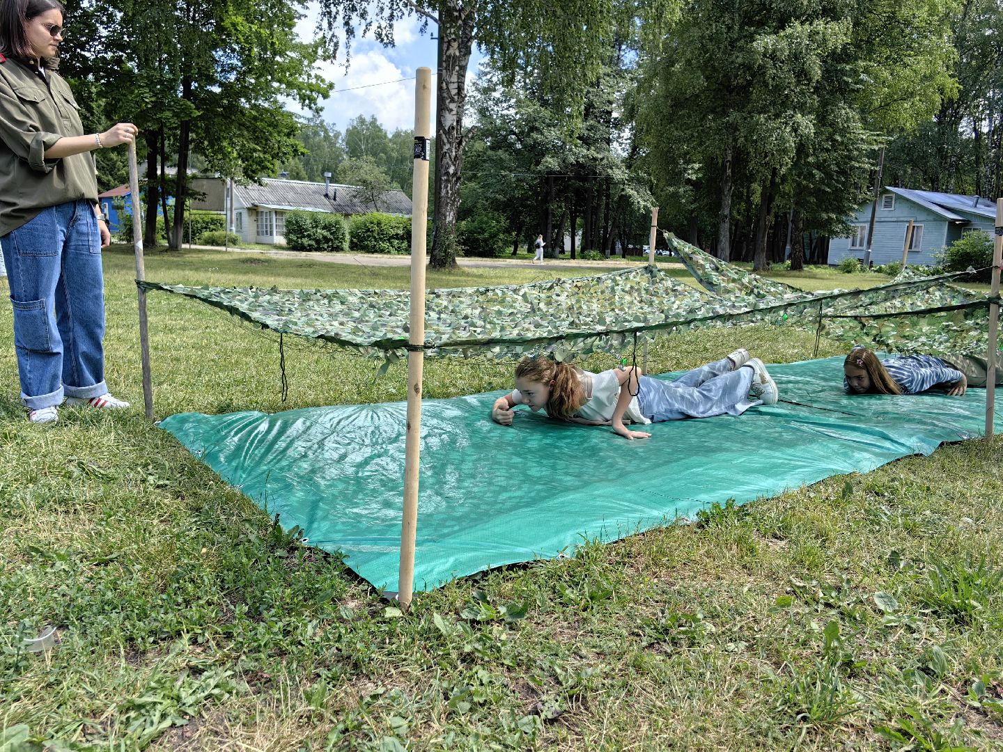 Сетка, игра, лагерь, спорт